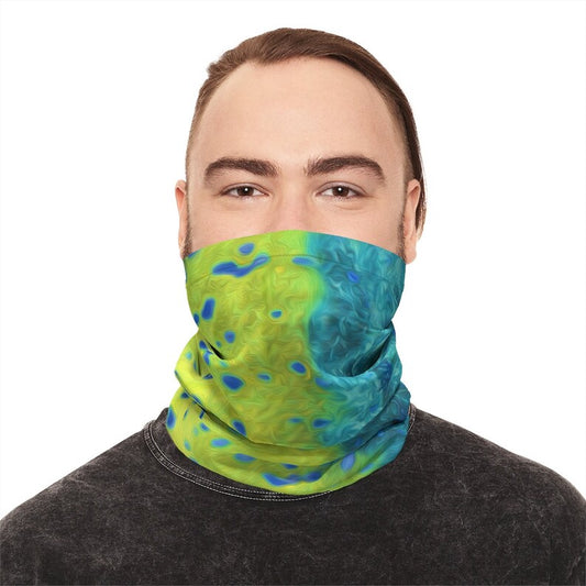Mahi face and neck Gaitor sunshield from port side apparel